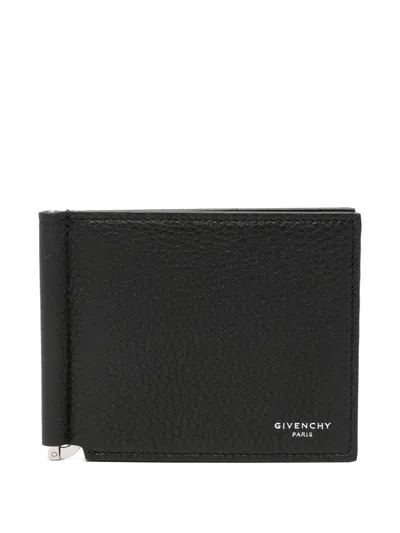 Givenchy Bifold Cardholder In Leather With Banknote Clip In Black