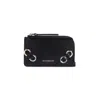 Givenchy Voyou Zipped Cardholder In Tumbled Leather In Black