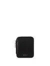 Givenchy Slim Textured Compact Wallets In Black