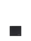 Givenchy Logo Stamp Leather Bi-fold Wallet In Black