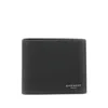 Givenchy Black Bi-fold Wallet With Logo Lettering On The Front In Grained Leather Man In Black