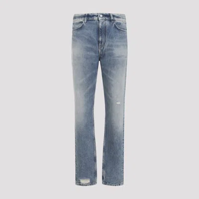 GIVENCHY WASHED BLUE COTTON DENIM JEANS
