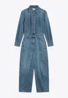 Givenchy Denim Jumpsuit With Back And Front Pockets