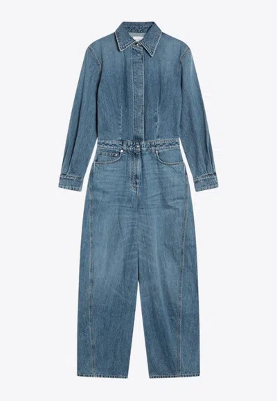 GIVENCHY WASHED DENIM JUMPSUIT
