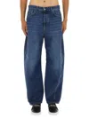 Givenchy Men Washed Out Denim Jeans In Blue