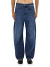 Givenchy Men Washed Out Denim Jeans In Blue