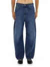 Givenchy Men Washed Out Denim Jeans In Blue