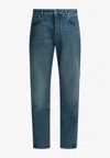Givenchy Washed Straight-leg Jeans In Blue
