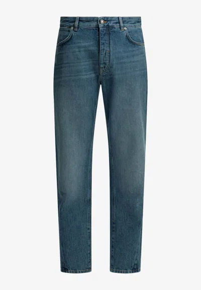 GIVENCHY WASHED STRAIGHT-LEG JEANS