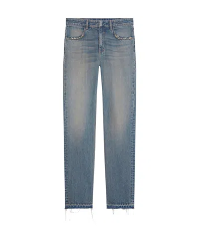 Givenchy Washed Straight-leg Jeans In Blue