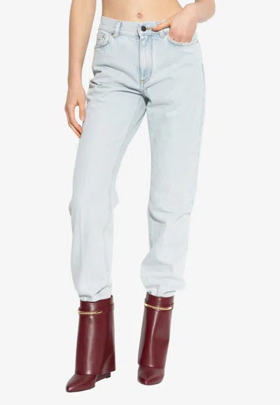 Givenchy Washed Straight-leg Jeans In Blue