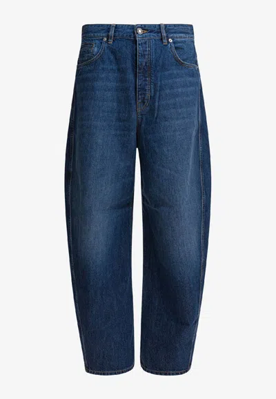 Givenchy Washed Wide-leg Jeans In Blue
