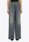 Givenchy Loose Blue Washed Jeans In Blue