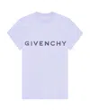 Givenchy Water Drill Cotton Slimming T-shirt In Blue