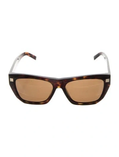 Pre-owned Givenchy Wayfarer Tinted Sunglasses In Brown
