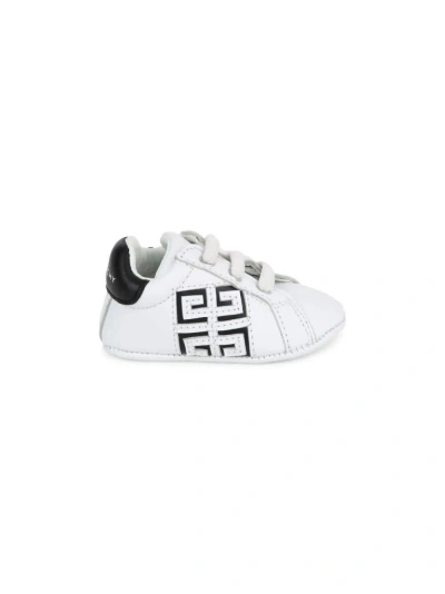 Givenchy Kids' White And Black 4g Sneakers