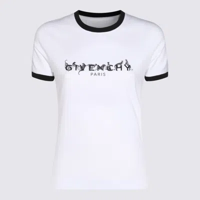 Givenchy Paris Slim Fit T-shirt With Leopard Print In White
