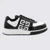 GIVENCHY WHITE AND BLACK LEATHER 4G SNEAKERS