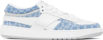 GIVENCHY WHITE & BLUE G MOVE SNEAKERS