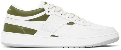 GIVENCHY WHITE & KHAKI G MOVE SNEAKERS