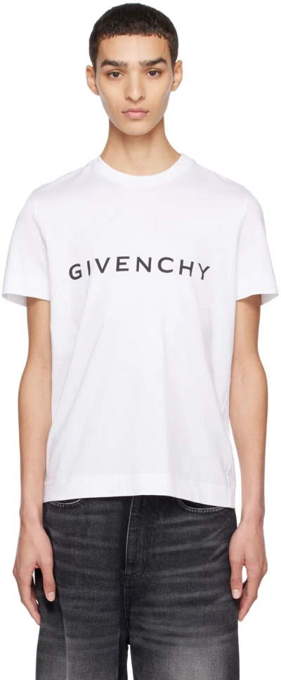 Givenchy White Archetype T-shirt In Bianco