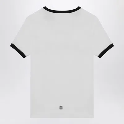 Givenchy White Archetype T Shirt With Logo In Black
