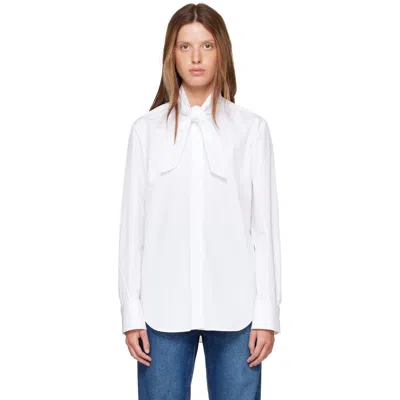 Givenchy White Cocoon Shirt In 100-white