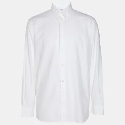 Pre-owned Givenchy White Cotton Button Front Shirt L