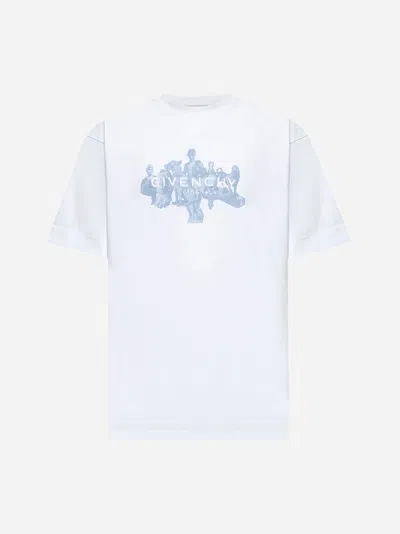 GIVENCHY WHITE COTTON GIVENCHY REVERSE T-SHIRT