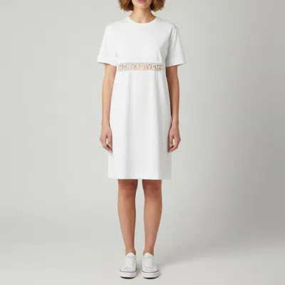Pre-owned Givenchy White Cotton Short Sleeve T-shirt Dress L