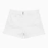 GIVENCHY WHITE COTTON SHORTS WITH WEAR