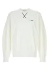 Givenchy White Couture Seam Sweatshirt With Embroidered Logo Men In White