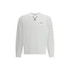 Givenchy White Couture Seam Sweatshirt With Embroidered Logo Men In White