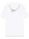 Givenchy Slim Fit T-shirt In Cotton With Crystals Snake In White