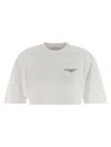 Givenchy Cropped Fit T-shirt In Cotton With Stamp Print Clothing In White