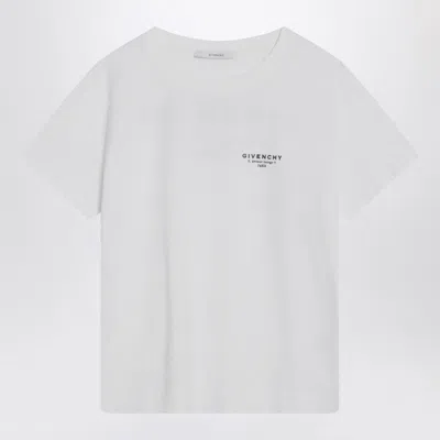 GIVENCHY WHITE COTTON T-SHIRT WITH LOGO