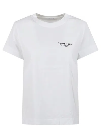Givenchy White Cotton T-shirt With Logo Detailing