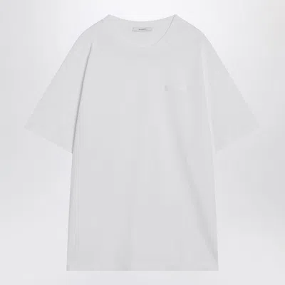 GIVENCHY GIVENCHY  WHITE COTTON T-SHIRT WITH LOGO PATCH