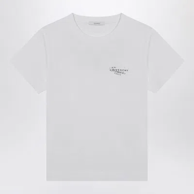 Givenchy White Cotton T-shirt With Logo Print Men
