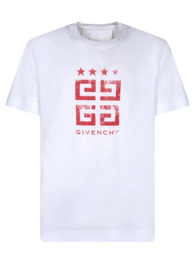 Givenchy White T-shirts In Purple