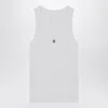 Givenchy Women's White Logo-plaque Cropped Ribbed Cotton-jersey Tank Top In White