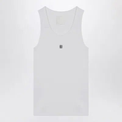 GIVENCHY WHITE COTTON TANK TOP WITH LOGO