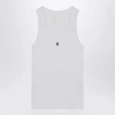 GIVENCHY GIVENCHY WHITE COTTON TANK TOP WITH LOGO