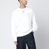 Givenchy White Couture Seam Sweatshirt With Embroidered Logo Men In White