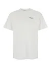Givenchy Men White Crew Neck T-shirt With Logo On Front And Back In Cotton Man In White