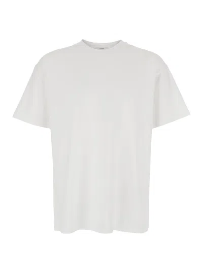Givenchy White Crewneck T-shirt With Logo Lettering On The Rear In Cotton Man