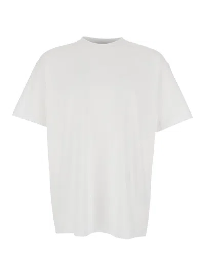GIVENCHY GIVENCHY MEN WHITE CREWNECK T-SHIRT WITH LOGO PATCH ON THE FRONT IN COTTON MAN