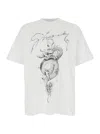 Givenchy White Crewneck T-shirt With Maxi Logo Print On The Front In Cotton Man In White