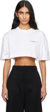 Givenchy Cropped Fit T-shirt In Cotton With Stamp Print Clothing In White