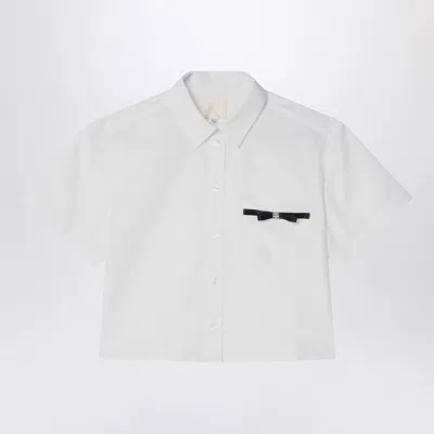 Givenchy White Cropped Shirt In Cotton
